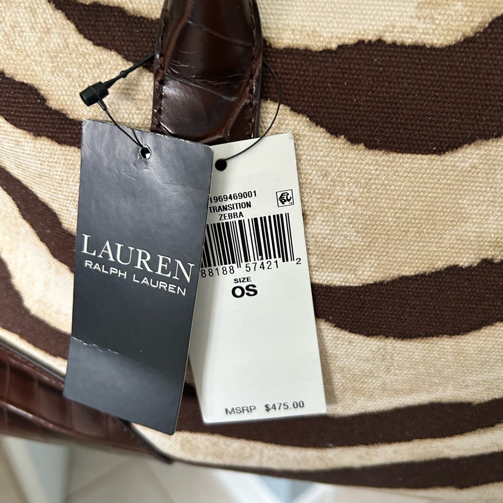Zebra Ralph Lauren tote - Picture 3 of 3